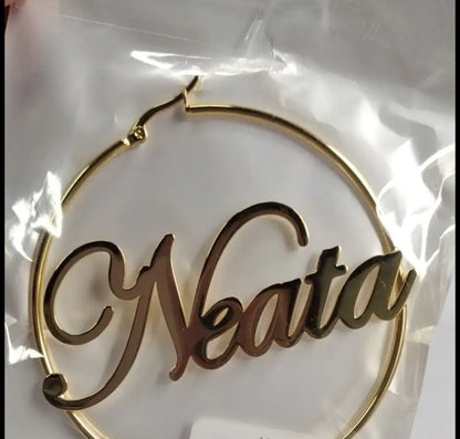 Custom Cursive Name Hoops (SHIPS IN 1-2 Weeks)