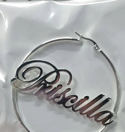 Custom Cursive Name Hoops (SHIPS IN 1-2 Weeks)